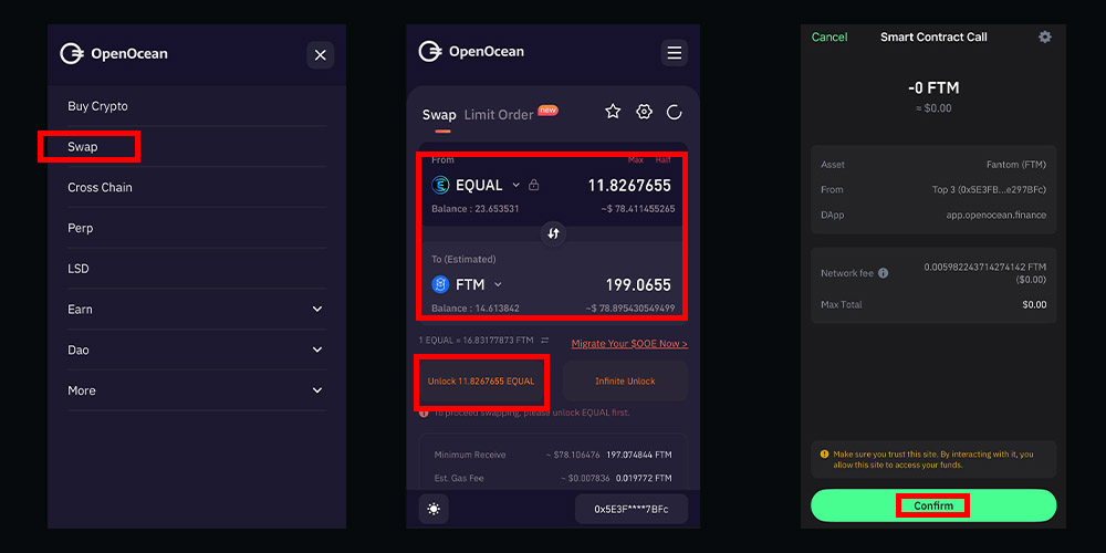 خرید ارز Equal از صرافی اوپن اوشن