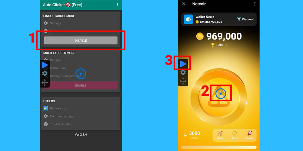 نصب ربات کلیک نات کوین Notcoin