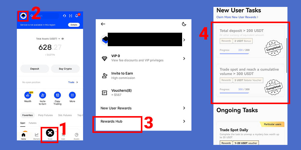 دریافت پاداش صرافی BingX