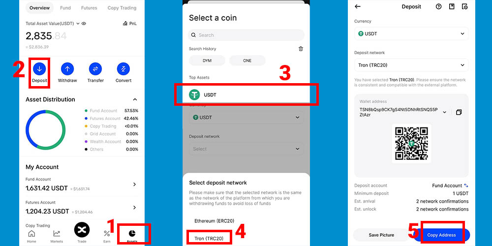 انتقال تتر به بینگ ایکس
