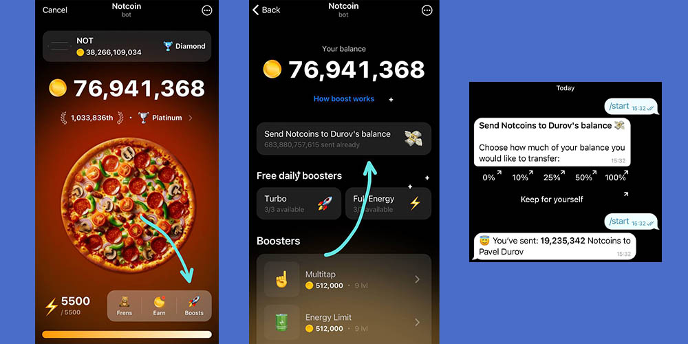 انتقال نات کوین به Durov