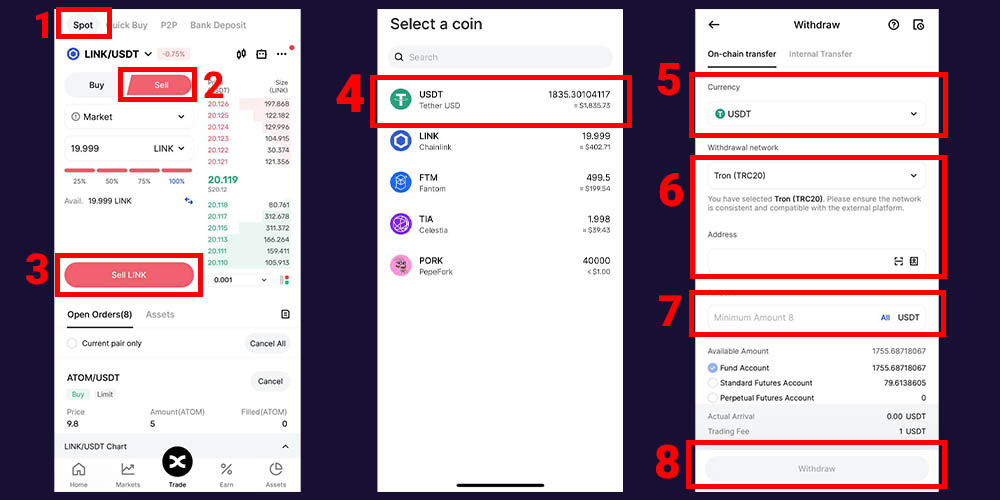 انتقال پول از صرافی به حساب بانکی