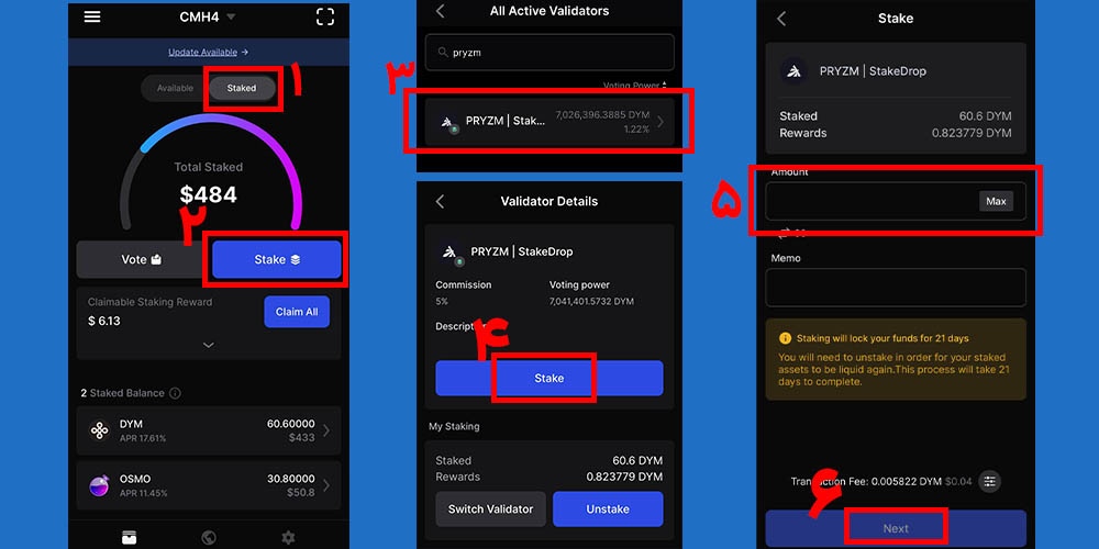 آموزش استیک ارز dym