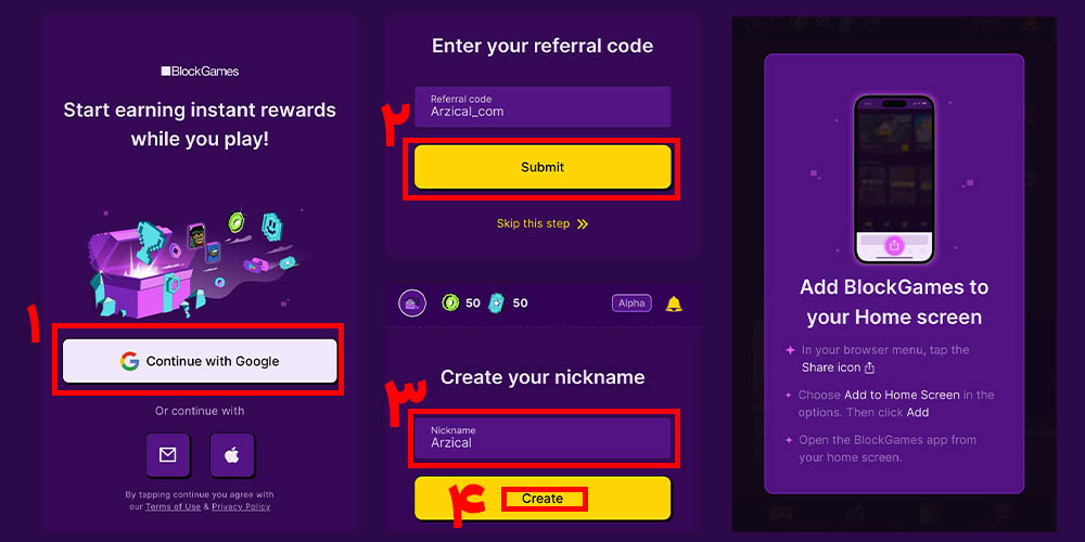 ثبت نام در ایردراپ Block