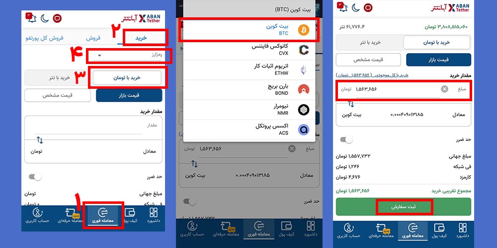 خرید بیت کوین با ریال