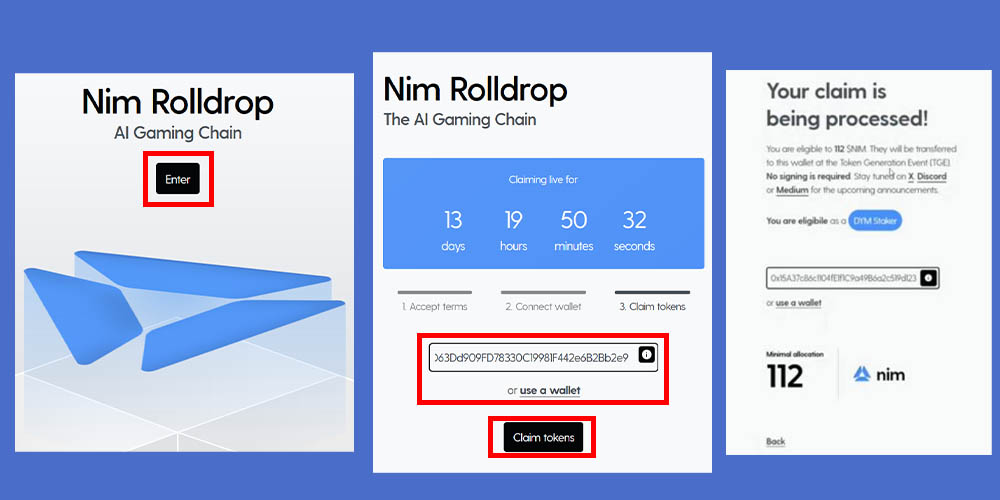 دریافت ایردراپ ارز NIM