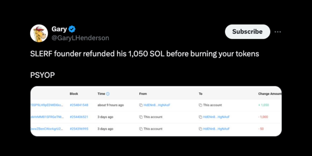 سوزاندن 10 میلیون دلار ارز Slerf