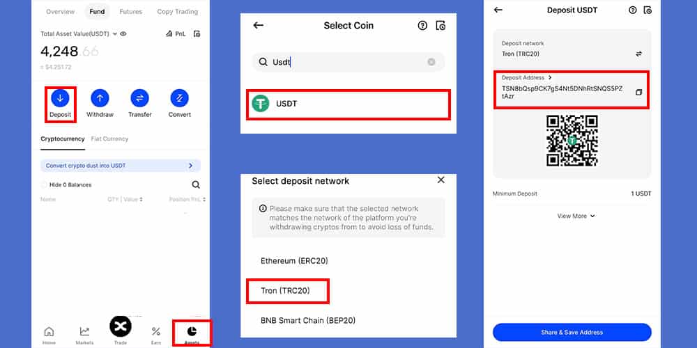 انتقال تتر به بینگ ایکس