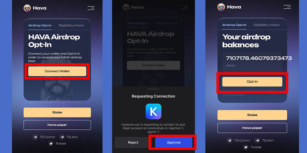 برداشت ایردراپ ارز HAVA