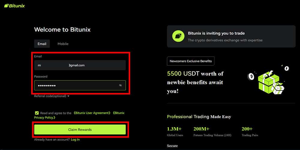 آموزش ثبت نام صرافی بیت یونیکس با کامپیوتر