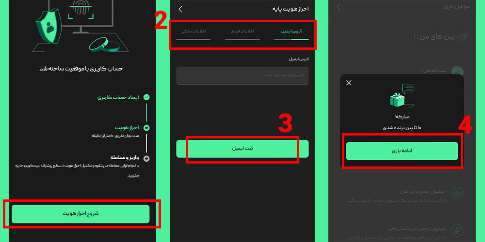 احراز هویت برای نات کوین پارتی