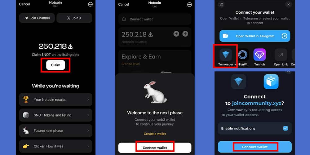 اتصال کیف پول به نات کوین برای برداشت