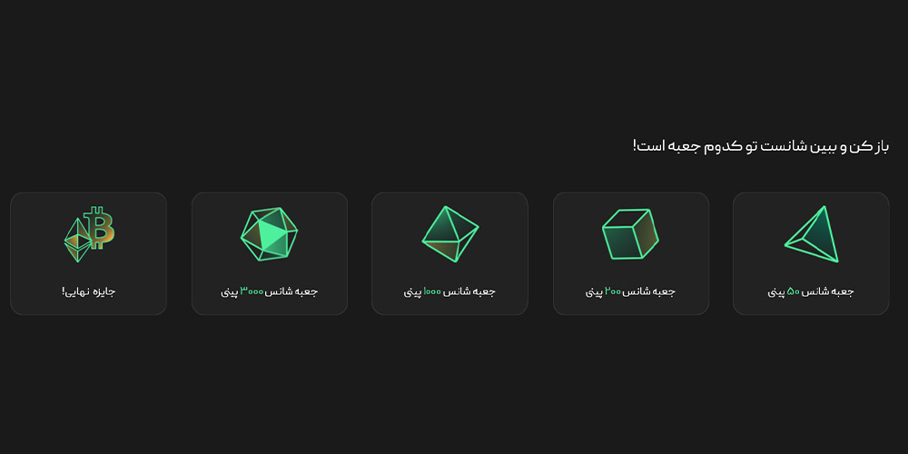 جعبه شانس بازی پین فینیتی