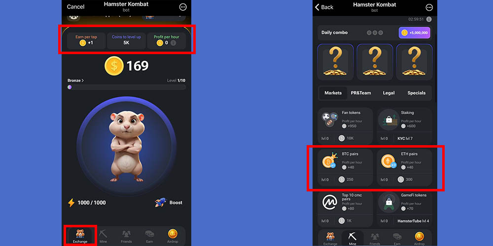 دریافت سکه از برنامه همستر کامبت