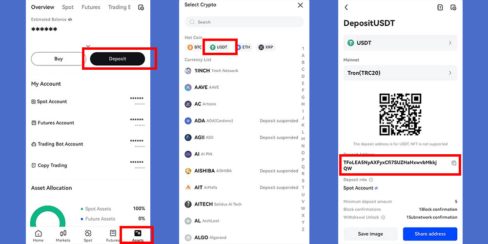 واریز ارز به صرافی توبیت