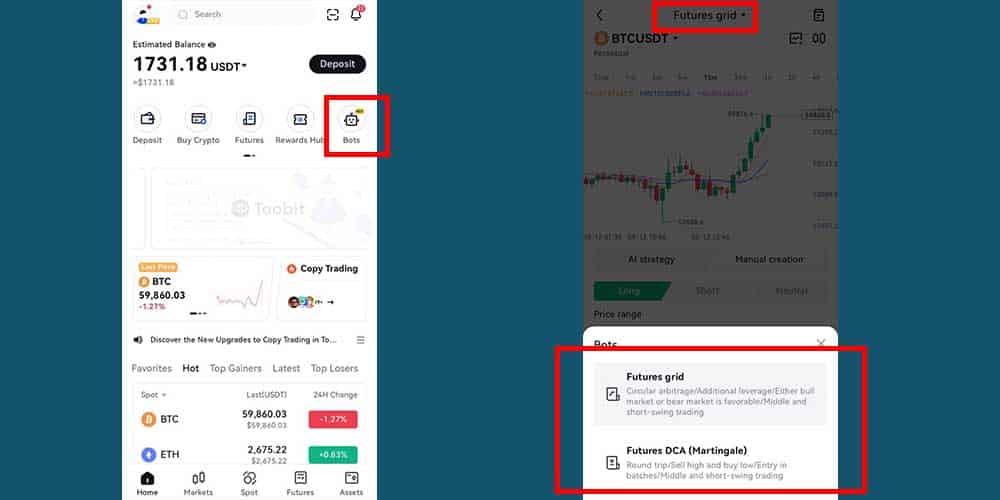 انواع ربات ترید صرافی توبیت