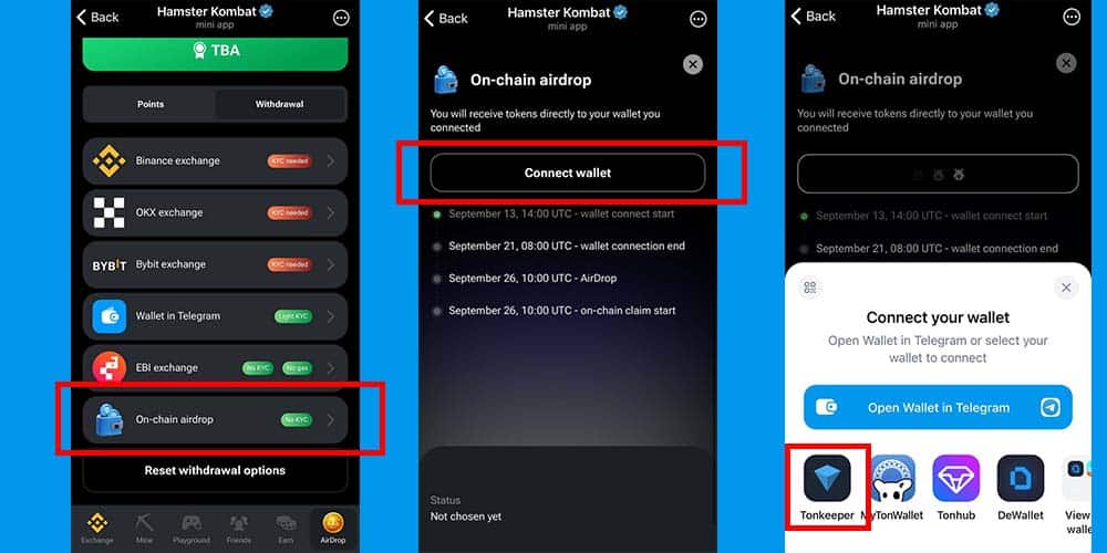 اتصال تون کیپر به همستر