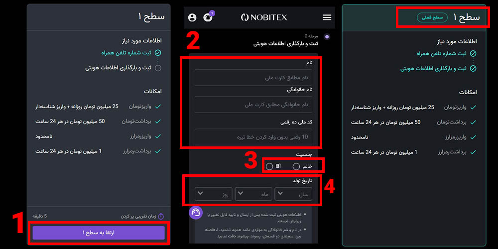 احراز هویت در صرافی نوبیتکس.