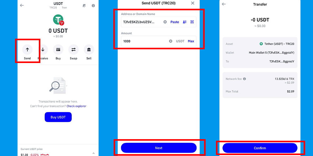 انتقال تتر از تراست ولت به نوبیتکس