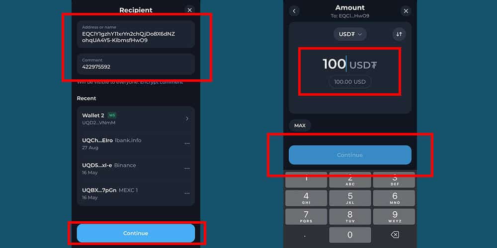 انتقال تتر از تون کیپر