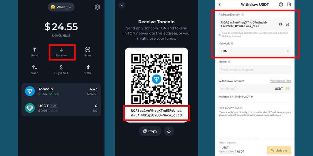 انتقال تتر به تون کیپر