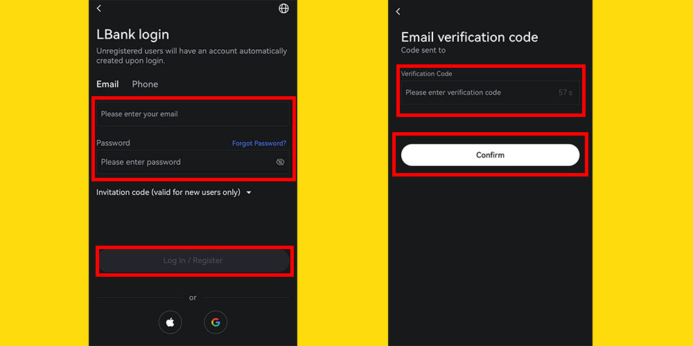 ثبت نام در صرافی Lbank
