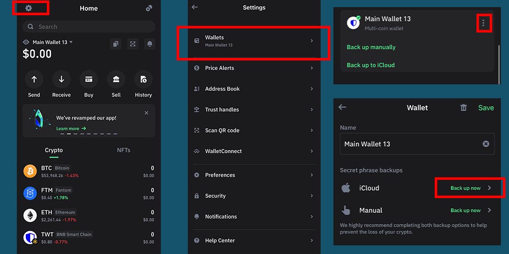 دسترسی مجدد به کلمات تراست ولت