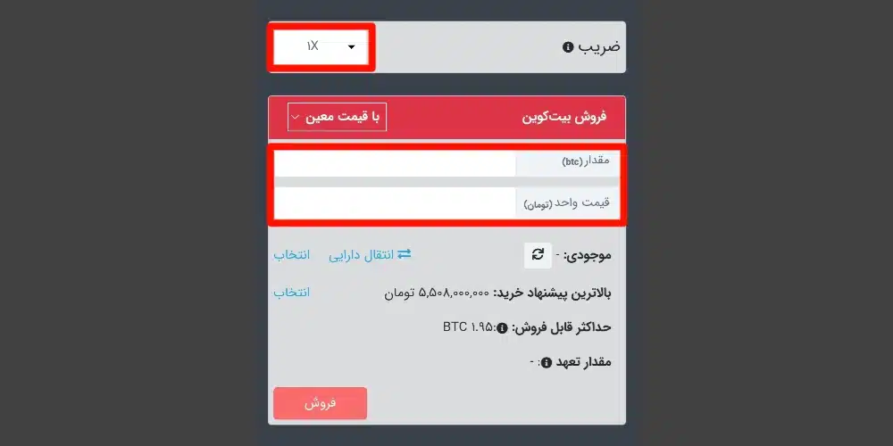 فروش تعهدی در نوبیتکس