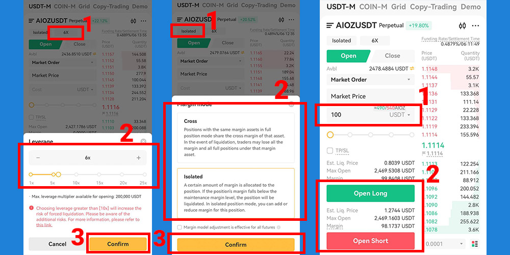انجام یک معامله فیوچرز واقعی