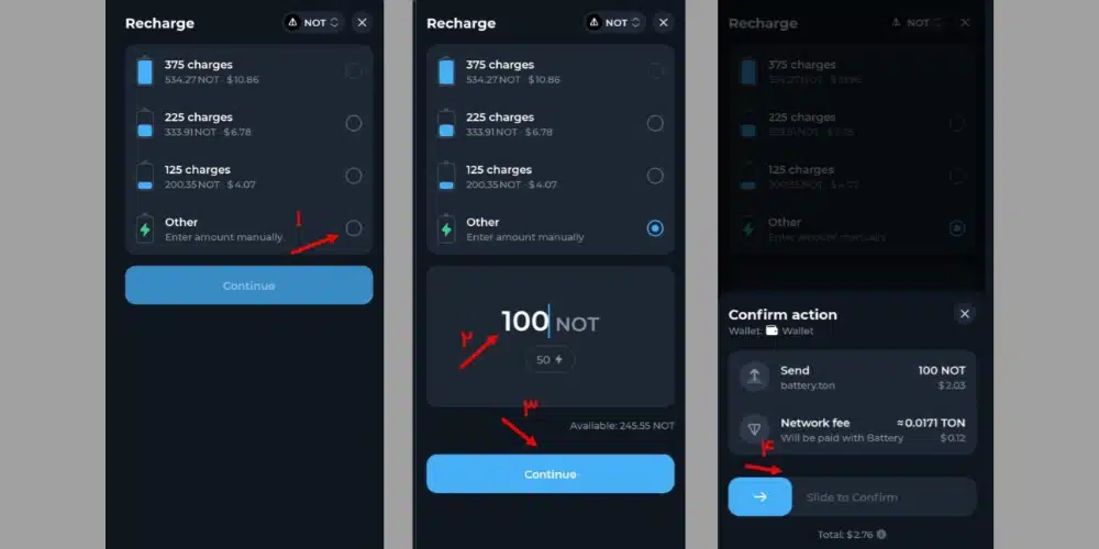 باتری Tonkeeper