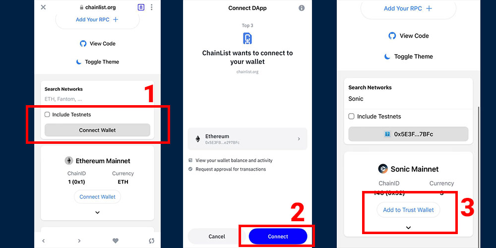 اضافه کردن ارز S به تراست ولت