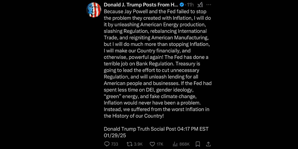 انتقاد ترامپ از بانک مرکزی آمریکا