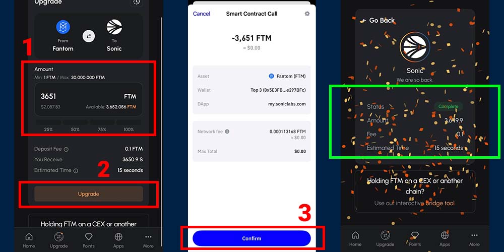 تبدیل ارز FTM به S