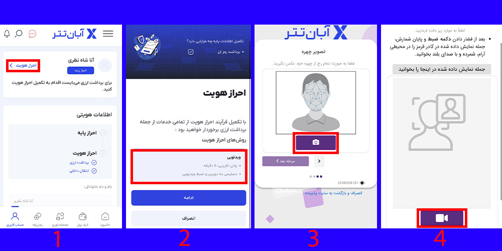 احراز هویت در آبان تتر