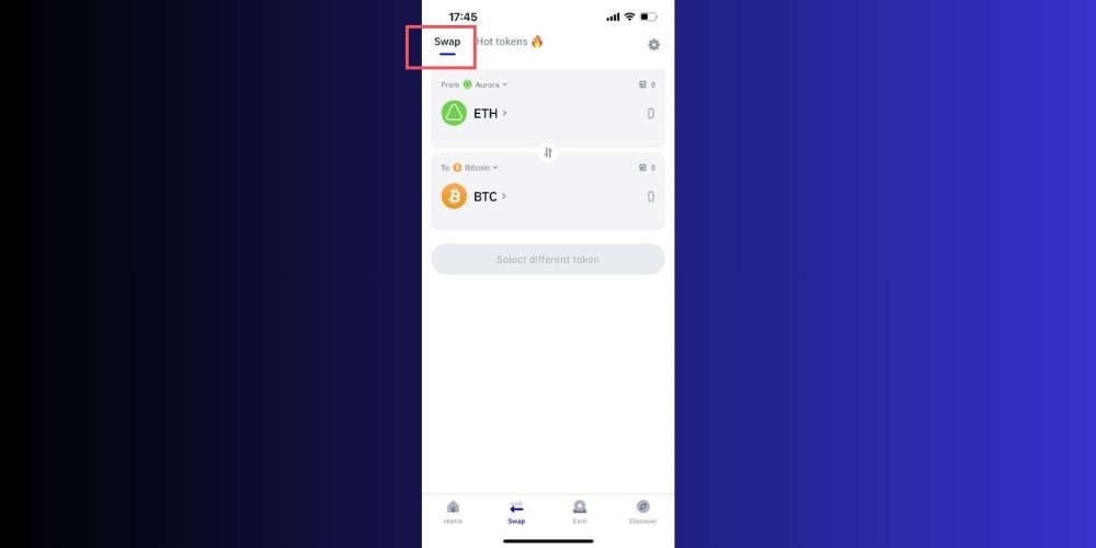 انتخاب گزینه Swap