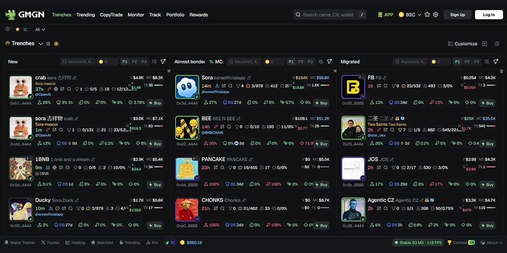 سایت GMGN برای میم کوین ها