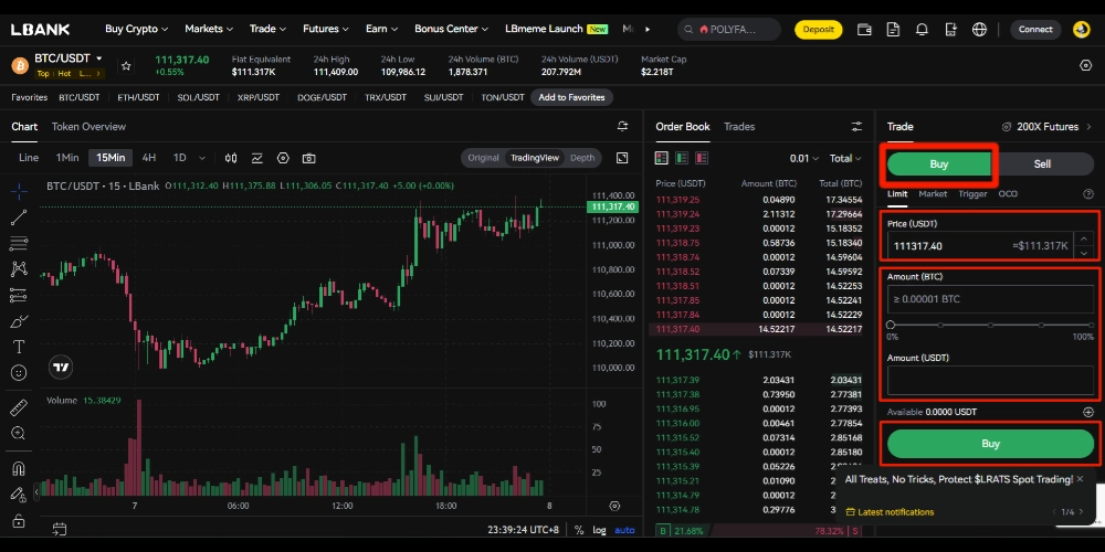 صفحه بیت کوین در ال بانک