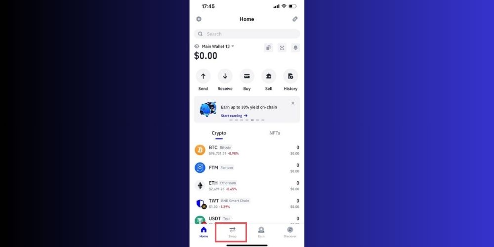 ورود به اپلیکیشن تراست ولت