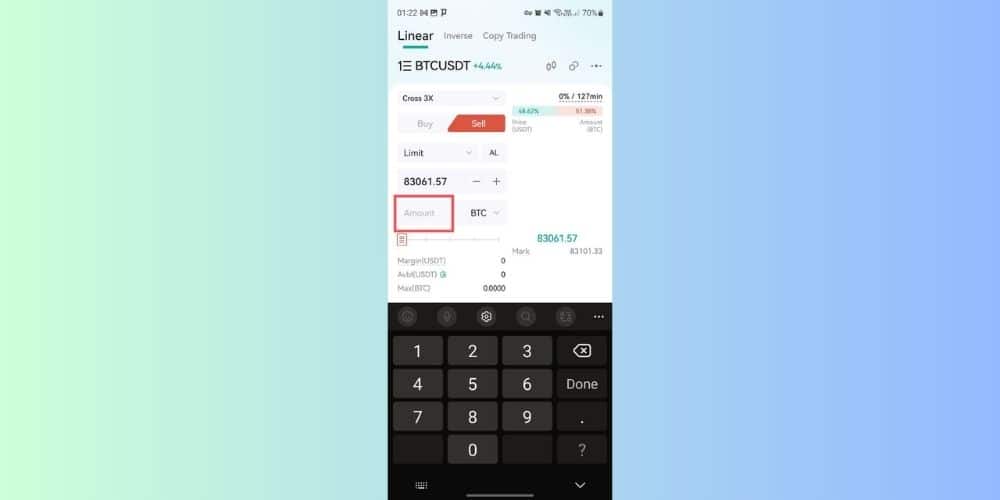 تعیین مقدار معامله