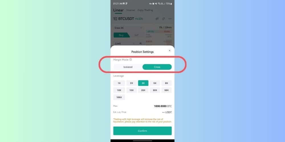 نوع ایزوله یا cross مارجین