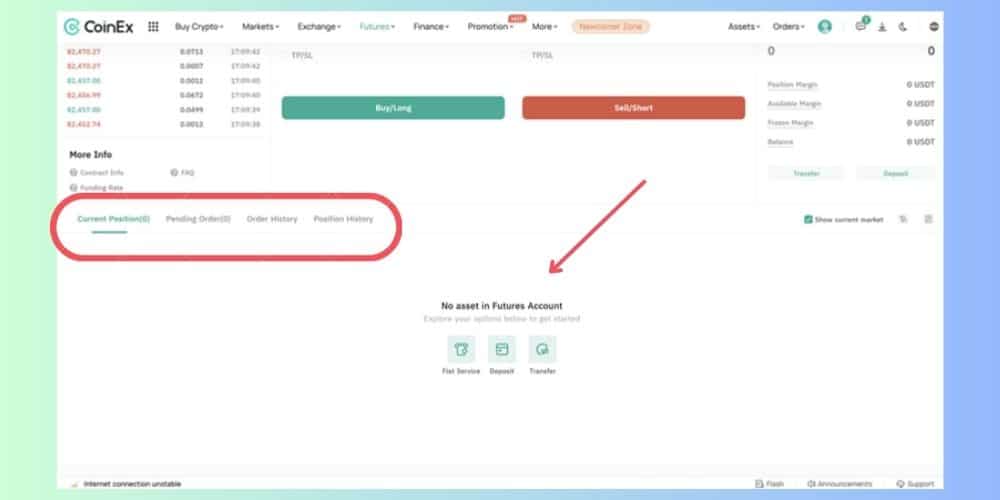 پیگیری سفارش در آموزش فیوچرز کوینکس