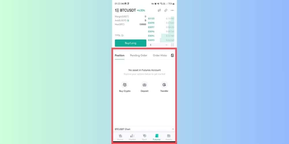 پیگیری سفارش در نسخه اپلیکیشن