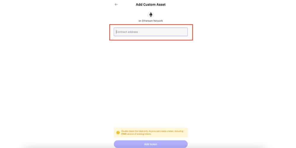 وارد کردن ادرس کانترکت و نمایش اطلاعات