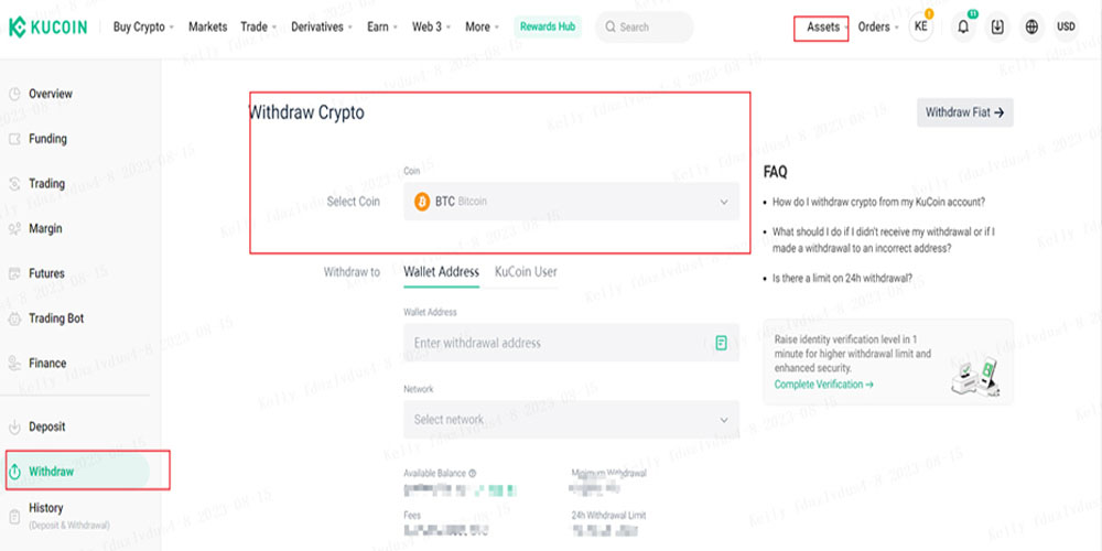 آموزش انتقال تون کوین به کیف تون کیپر در کوکوین