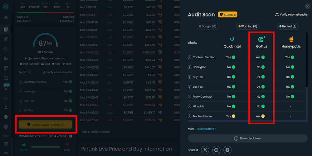امنیت توکن در دکس تریدینگ