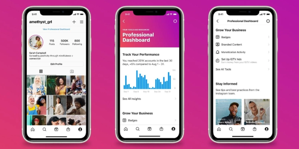 داشبورد حرفهای اینستاگرام
