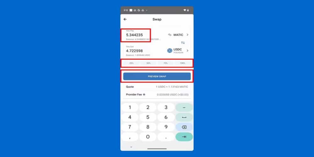 سواپ کردن در تراست ولت و تبدیل درصدی 