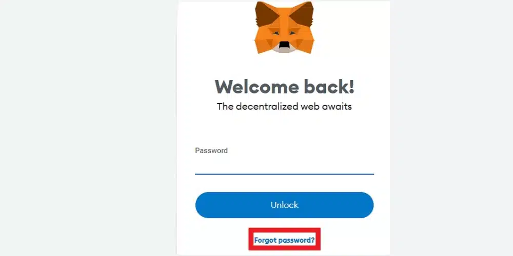 فراموشی رمز عبور متامسک