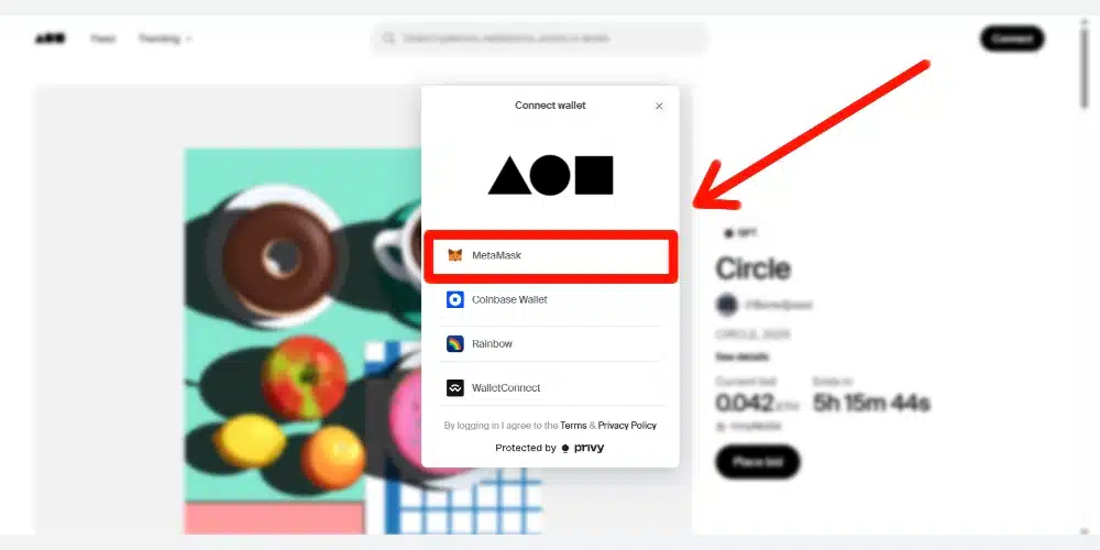 مدیریت NFT در Metamask