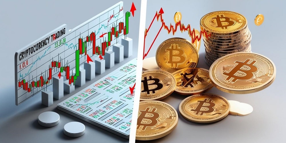 تفاوت سرمایه گذاری و ترید در ارز دیجیتال